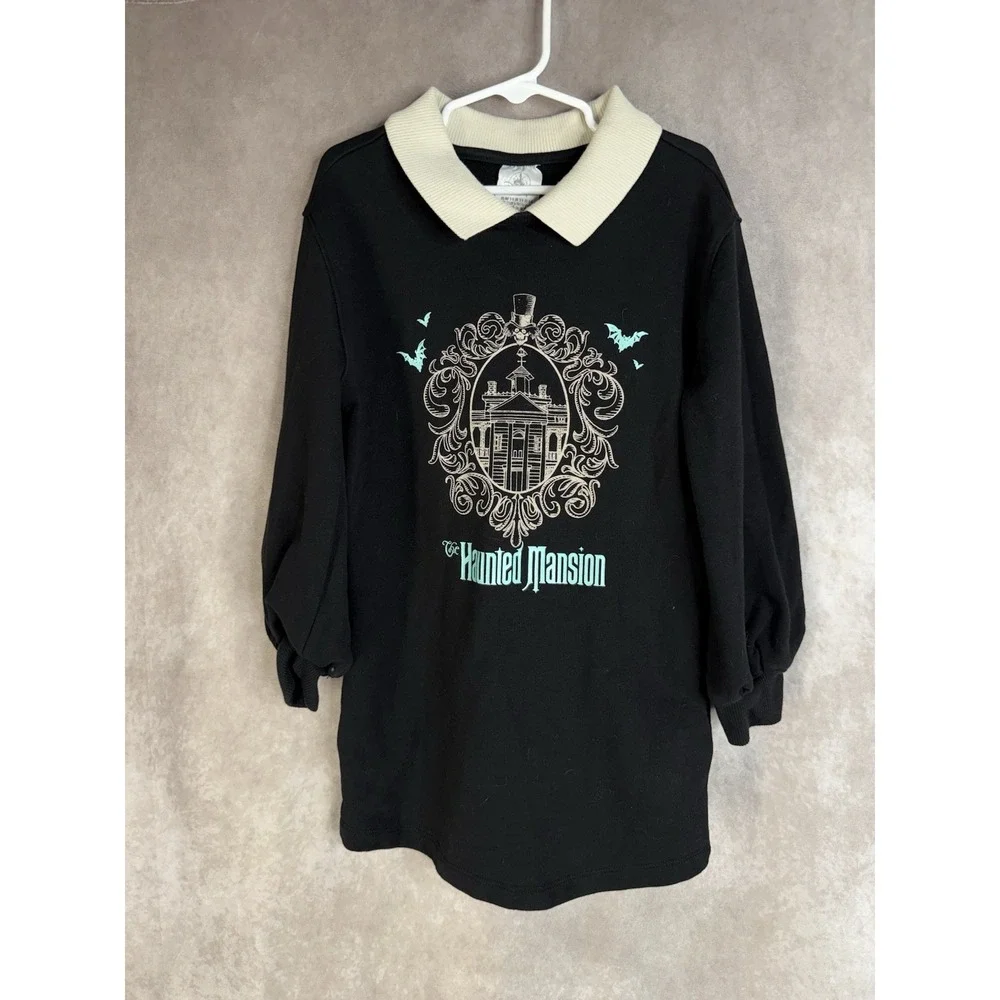 Disney Haunted Mansion Collared Sweater Dress Kid's Girl's Size 5/6